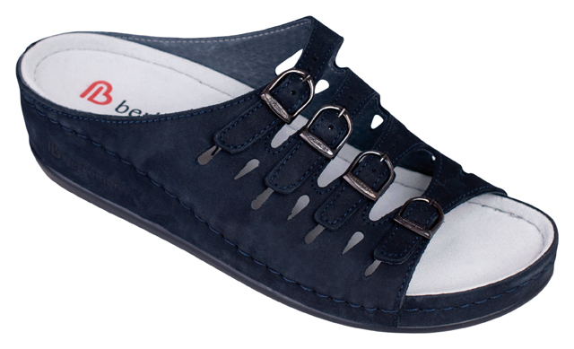 Ortopedinės šlepetės aukšta pakulne Berkemann, Hassel navy