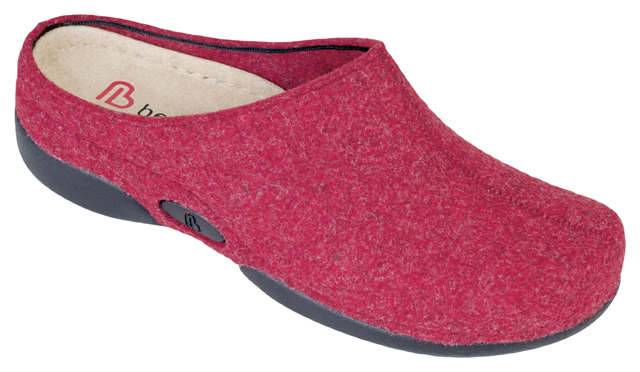 Kambarinės ortopedinės natūralaus veltinio šlepetės Berkemann, Lauren raudonos