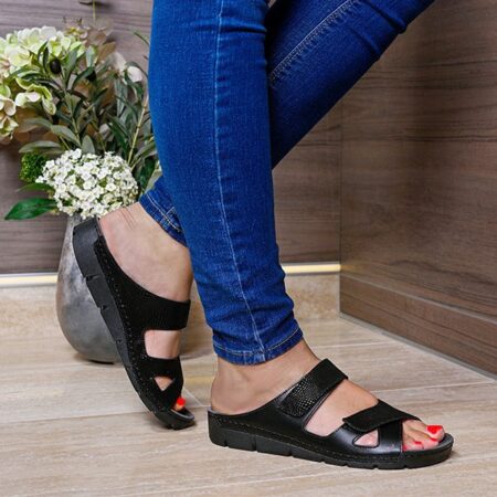 Ortopedinės šlepetės LENGVOS ir LANKSČIOS Batz, Emilia juodos