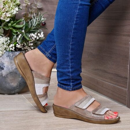 Ortopedinės šlepetės kulno skausmams (išimamas vidpadis) Batz, Hedi gold