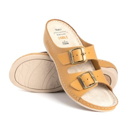 Ortopedinės šlepetės KULNO SKAUSMAMS Batz, FC02 camel