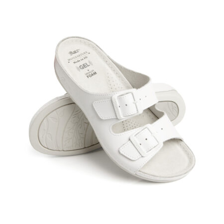 Ortopedinės šlepetės KULNO SKAUSMAMS Batz, FC02 balta