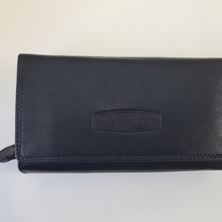 Odinė piniginė moterims, juoda