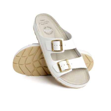 ortopedinės šlepetės LENGVOS IR LANKSČIOS Batz, Zenna baltos